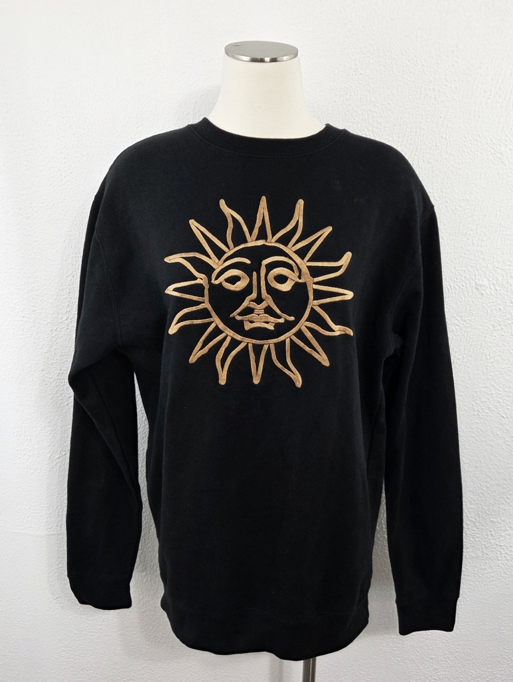 Tears for Fears celestial sun logo sweatshirt brown gold embroidered size large